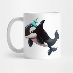 Cute Orca Drawing Mug